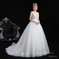 luxury princess robe de mariage sleeveless backless simple wedding dress